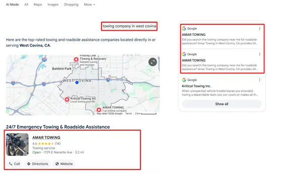 Amar Towing — AI Overview screenshot 3
