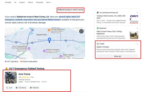 Amar Towing — AI Overview screenshot 7