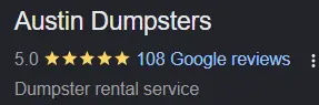 Austin Dumpsters — Reviews screenshot 1