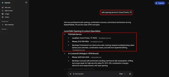FCM Safe Service — LLM Visibility screenshot 8
