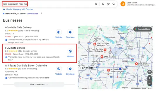 FCM Safe Service — Google Map Rankings screenshot 1