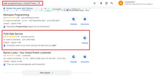 FCM Safe Service — Google Map Rankings screenshot 3