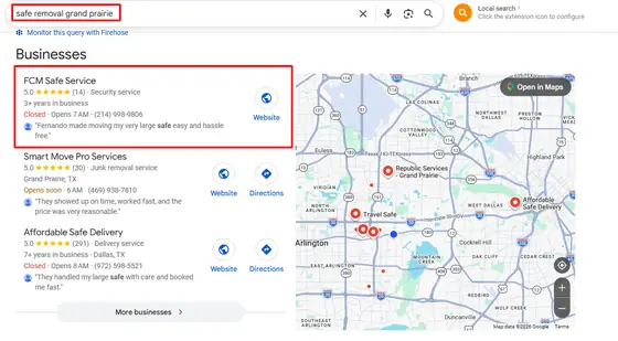 FCM Safe Service — Google Map Rankings screenshot 6