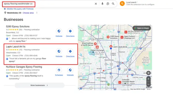 Lapis Lazuli Art LLC — Google Map Rankings screenshot 7