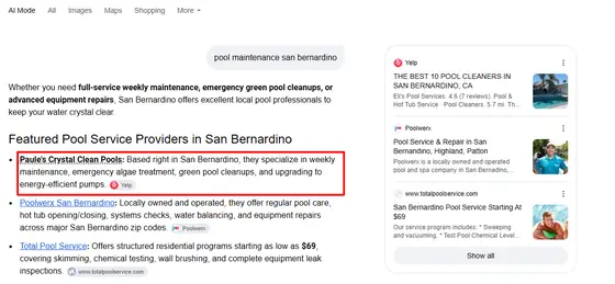 Paules Crystal Clean Pools — AI Overview screenshot 4