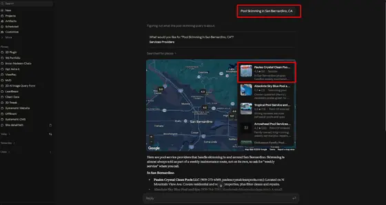 Paules Crystal Clean Pools — LLM Visibility screenshot 5