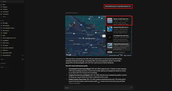 Paules Crystal Clean Pools — LLM Visibility screenshot 6