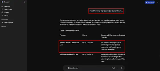 Paules Crystal Clean Pools — LLM Visibility screenshot 7