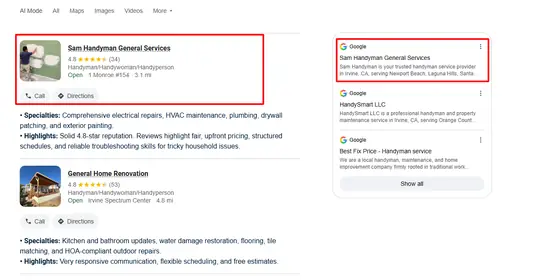 Sam Handyman General Services — AI Overview screenshot 4