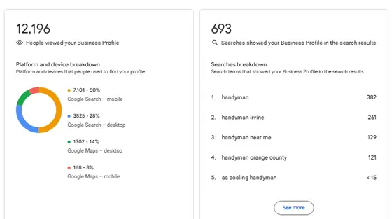 Sam Handyman General Services — GMB Interactions screenshot 4