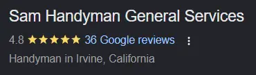 Sam Handyman General Services — Reviews screenshot 1