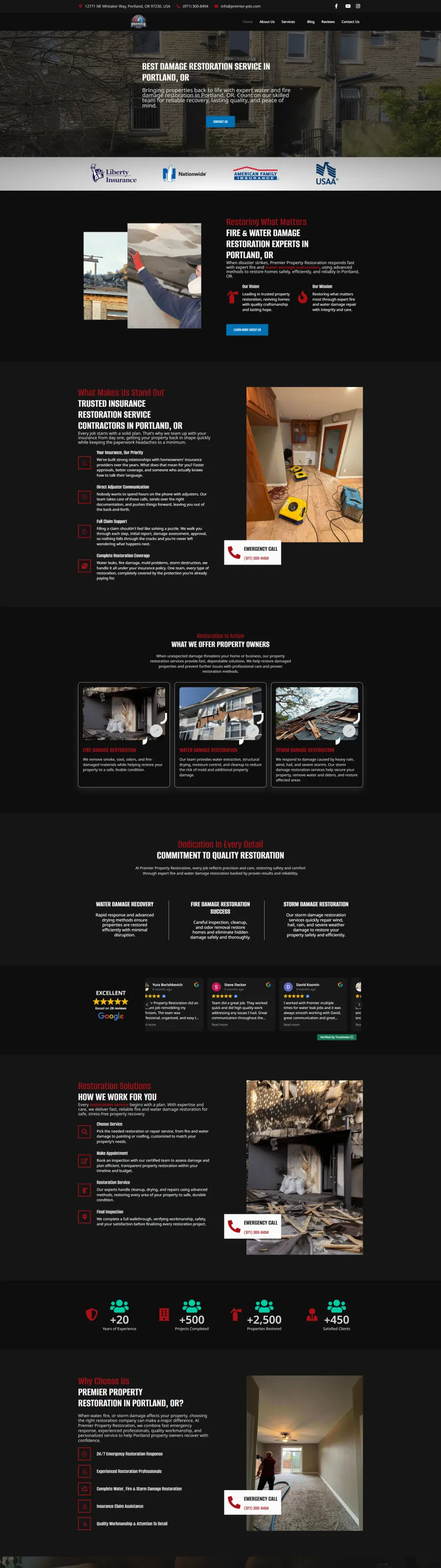 premierrestorationpro.com website