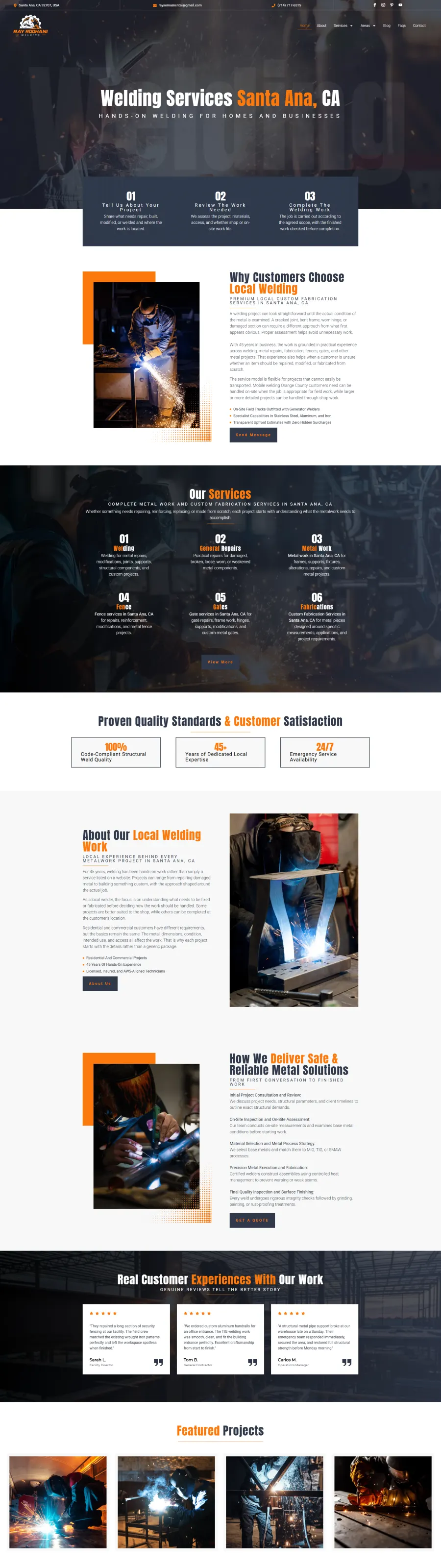 Ray Roohani Welding website
