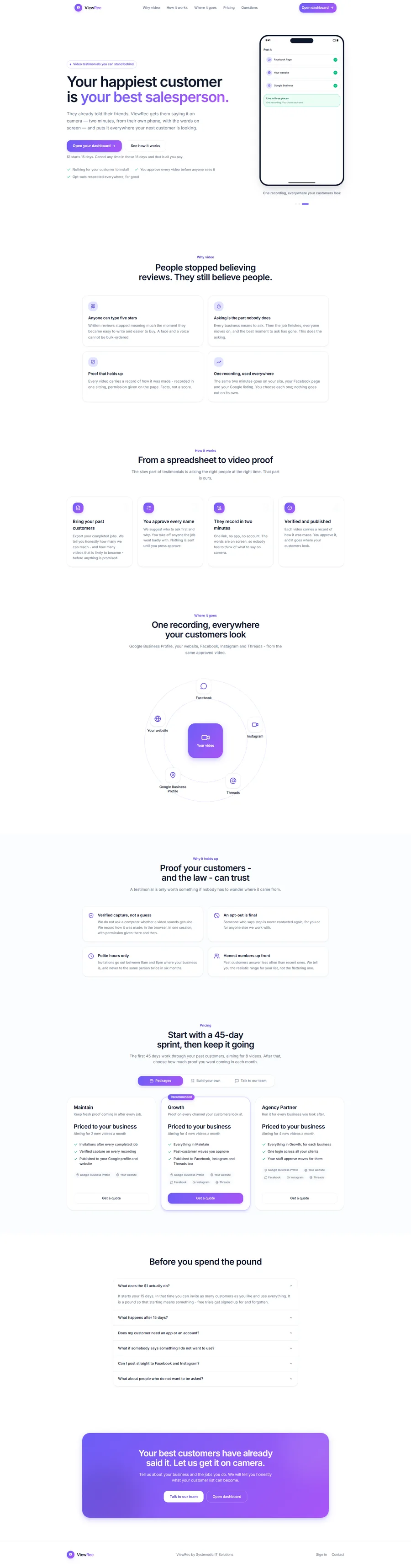 ViewRec website
